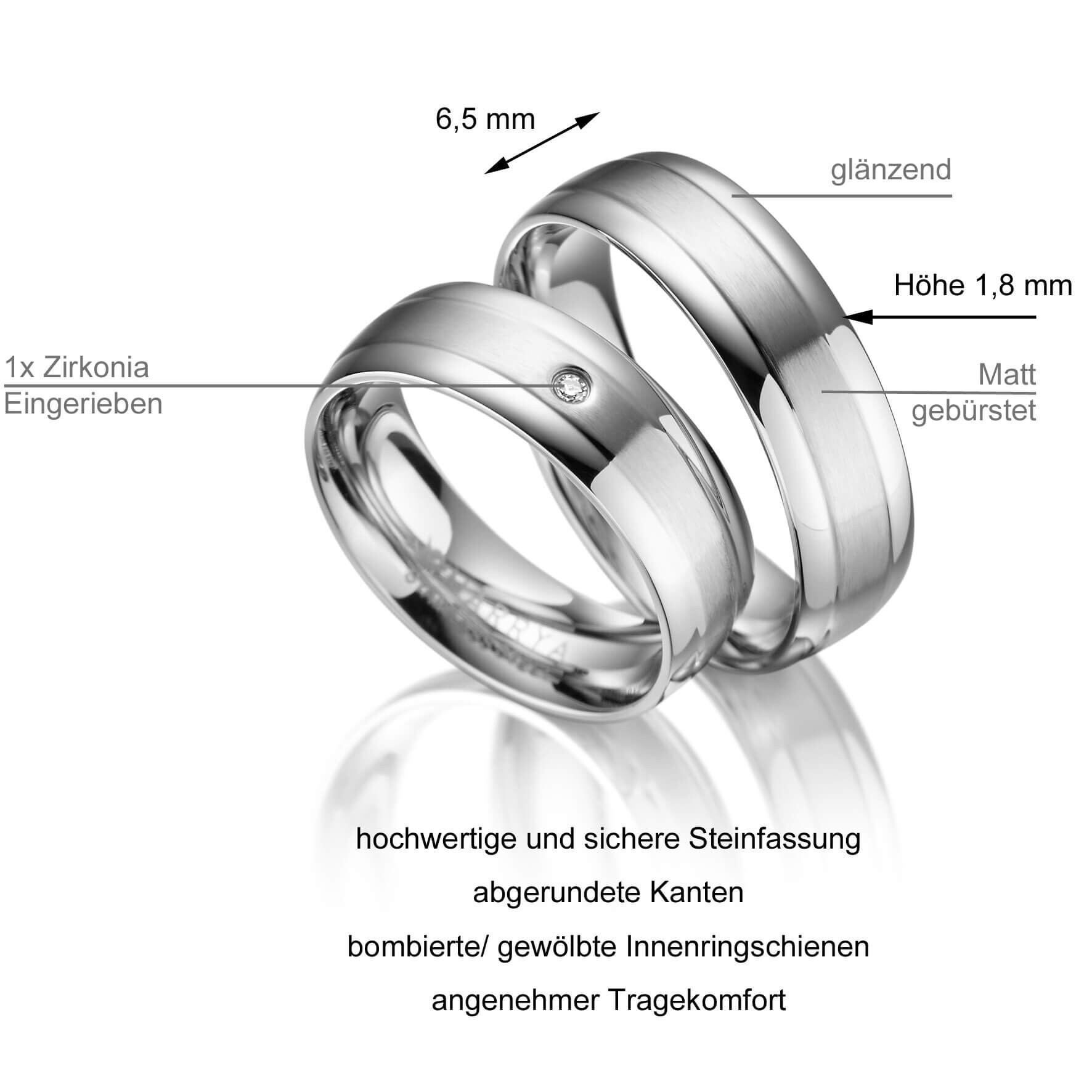 Trauringe / Partnerringe ES-02 aus Edelstahl