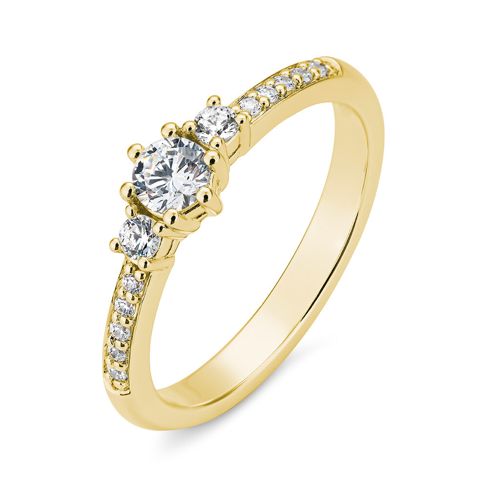 Verlobungsring Trilogie Gelbgold Lab-Grown BR4106440