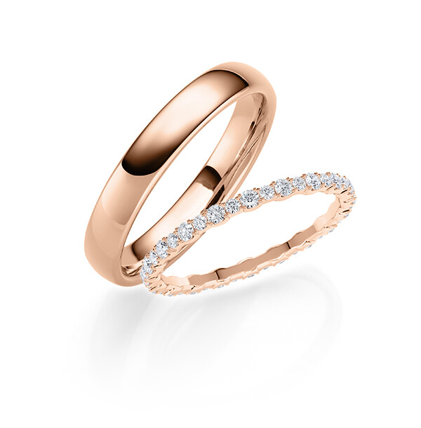 Trauringe Memoire Eheringe Rotgold RU-1823