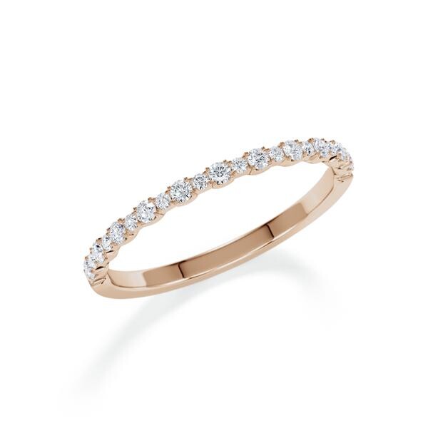 Memoire-Ring Vorsteckring Peach-Gold 585 Diamant zus. 0,210ct. tw, si RU-1803