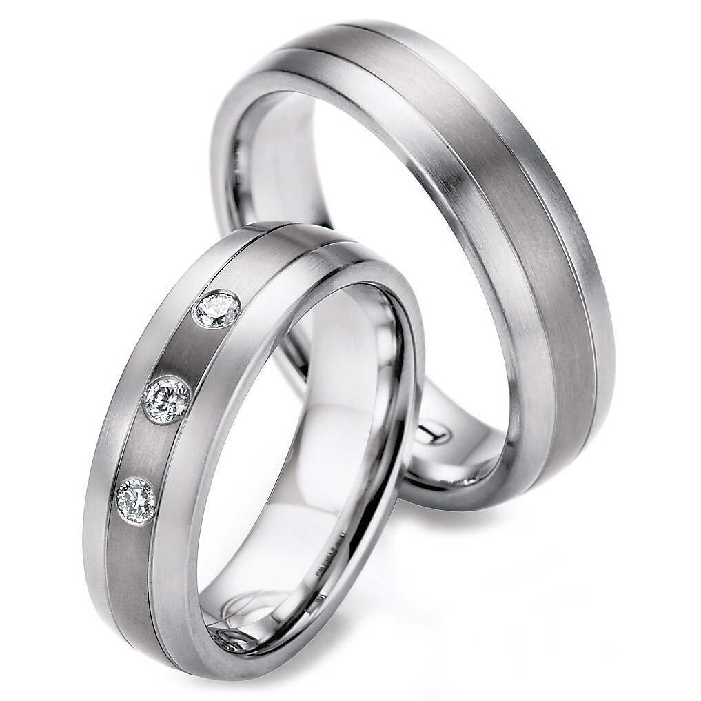 Trauringe 68/06030-060 & 68/06030-060 aus Edelstahl & Titan