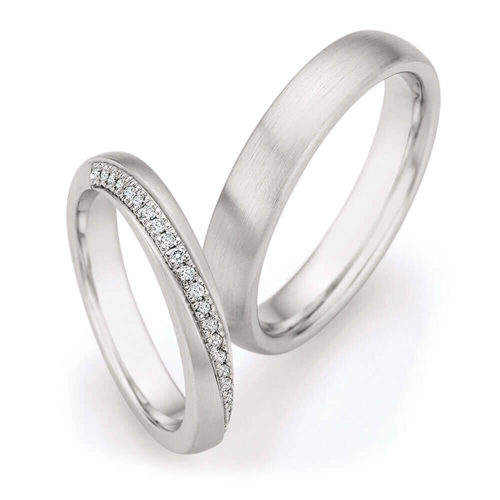 Eheringe Premium Weißgold Brillant 0,105 ct.