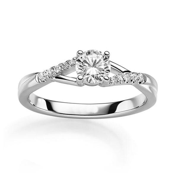 Verlobungsring Weißgold 585 zus. 0,560ct Lab Grown & TW/SI RU-1831