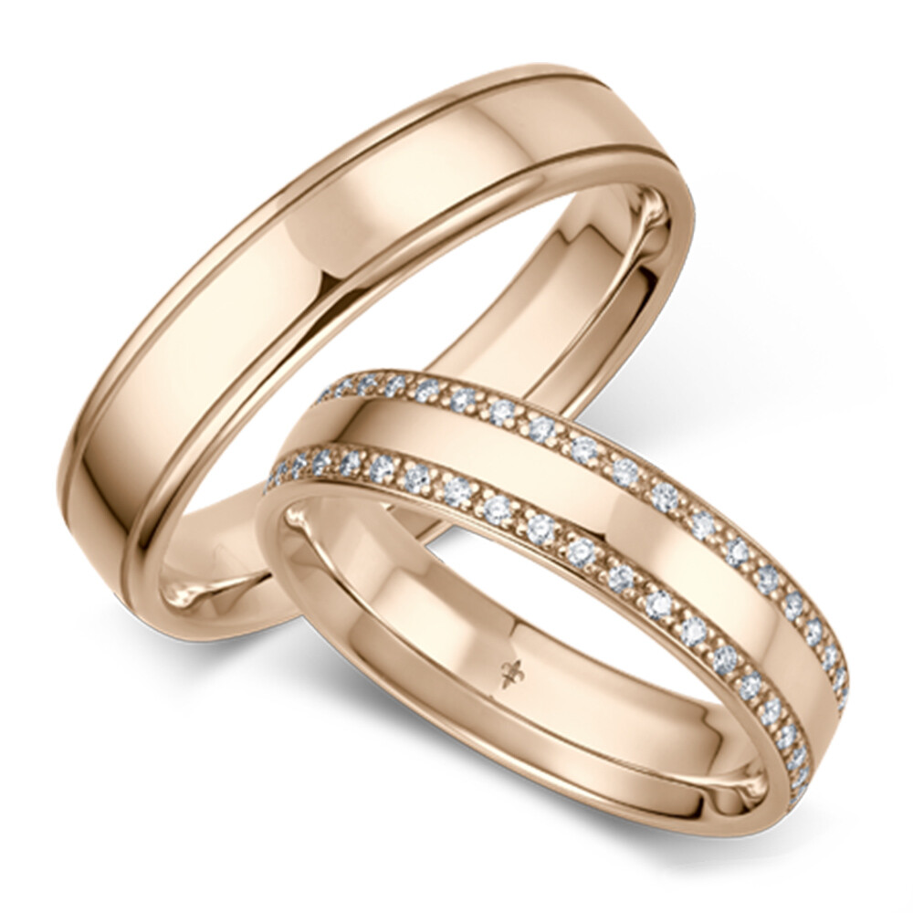 Trauringe Carla Roségold Brillant TR-0/TR-1-00081