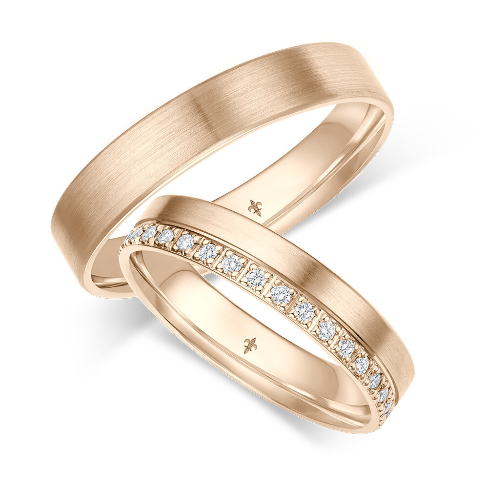 Eheringe Lilou Roségold Brillant 0,340 ct.