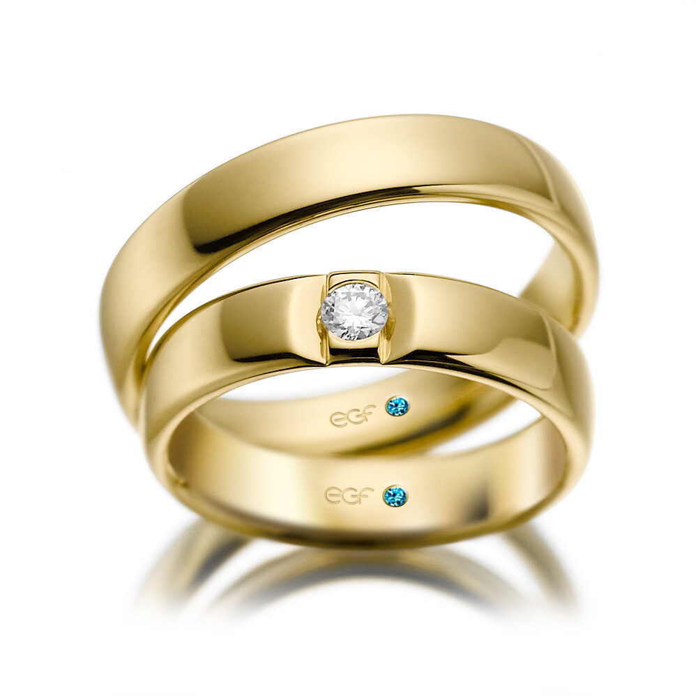 Trauringe Gelbgold Brillant F-1089-1