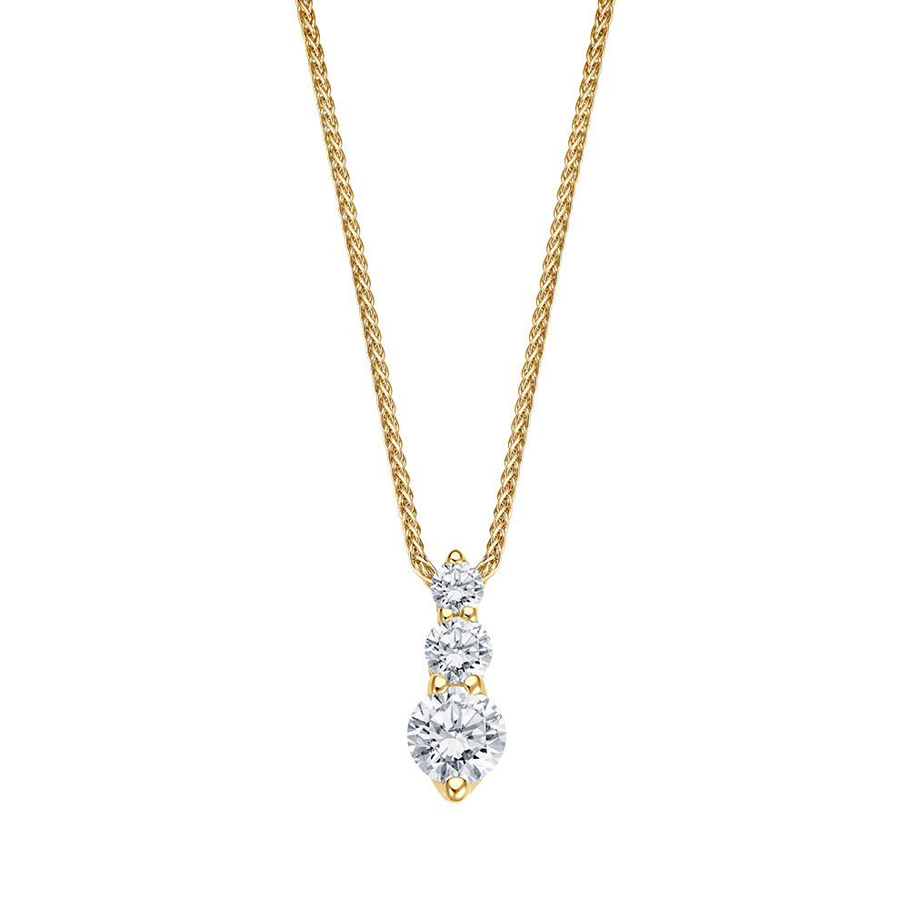 Kette & Anhänger Giulia Gelbgold 585 Brillant 0,250 ct.