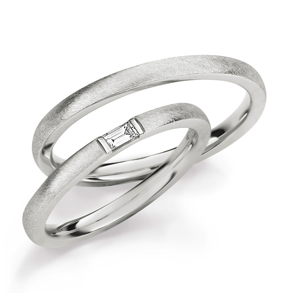 Trauringe Platin 950 Baguette 70413