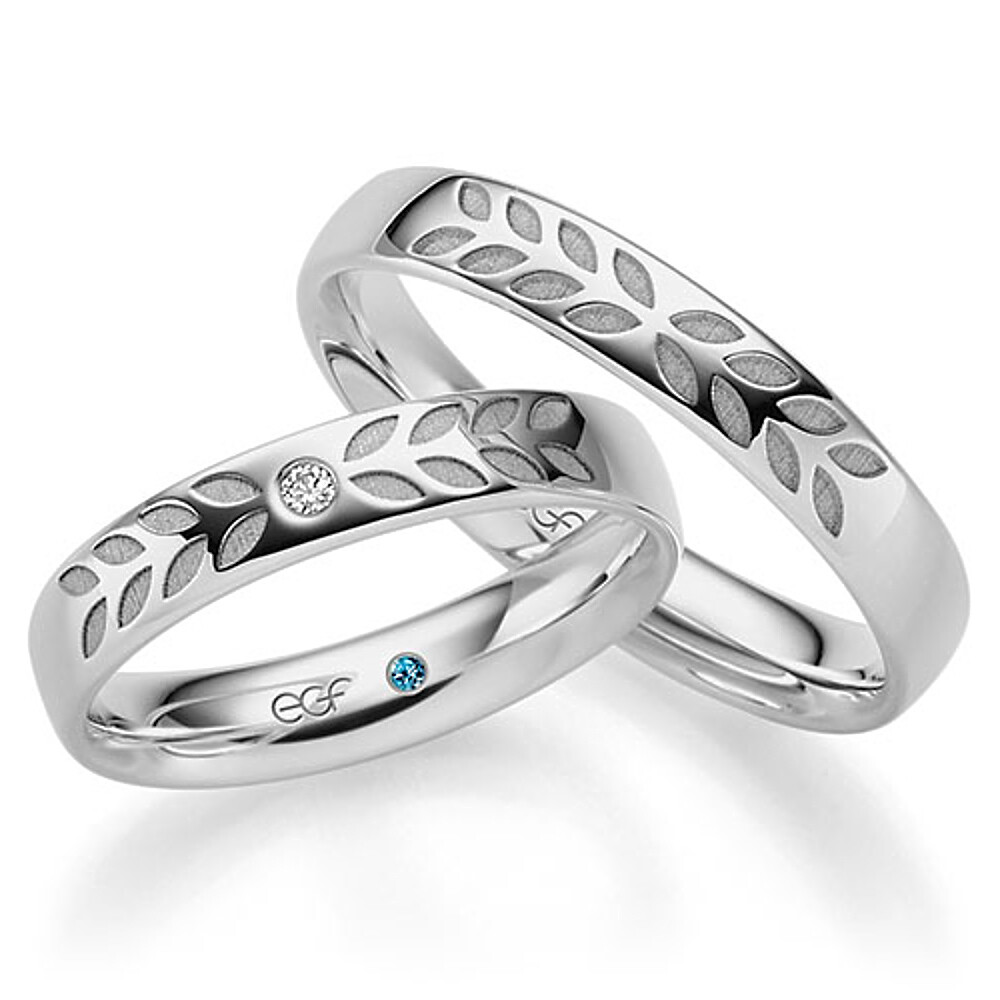 Trauringe Platin Brillant 0,020 ct.