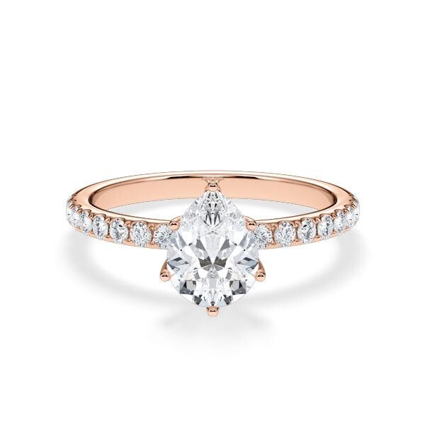 Hollywood Ring Classic Tropfen Rotgold RU-1884