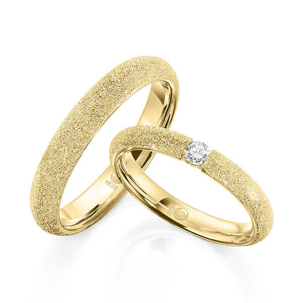 Trauringe diamantiert Gelbgold RU-1610