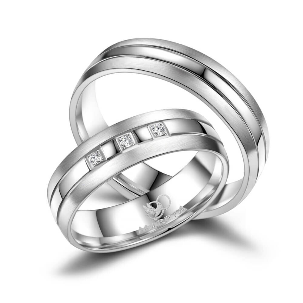 Trauringe Partnerringe Silber 925 Zirkonia SI07