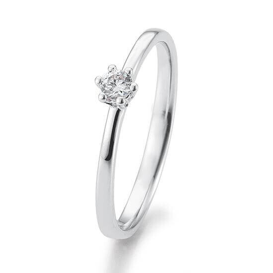 Verlobungsring Solitär 6er Krappen Weißgold BR107-4 Brillant