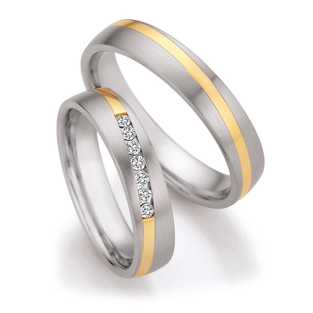 Eheringe Steel & Gold 8825050