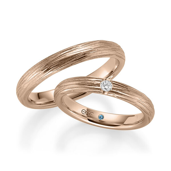 Trauringe Rotgold Reflex Brillant F-1378-4
