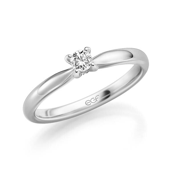 Verlobungsring Weißgold Solitär 0.150 ct. Brillant 1277