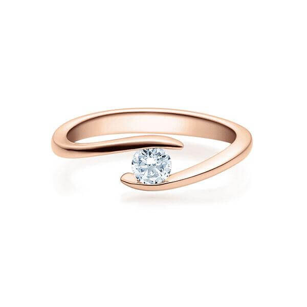 Verlobungsring Twist Solitär 18015 Rotgold RU-1496