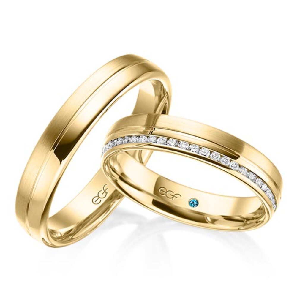 Trauringe Gelbgold Brillant F-1332-3