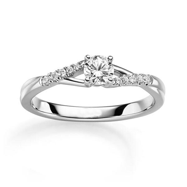 Verlobungsring Weißgold 750 zus. 0,310ct TW/SI RU-1831