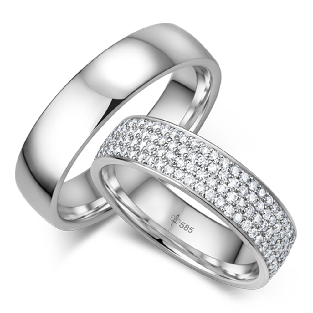 Trauringe Manon Weißgold TR-0/TR-1-09002