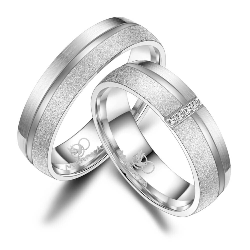 Trauringe Partnerringe Silber & Gold Zirkonia SGC07