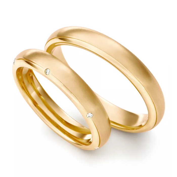 Trauringe Roségold Brillant 70243