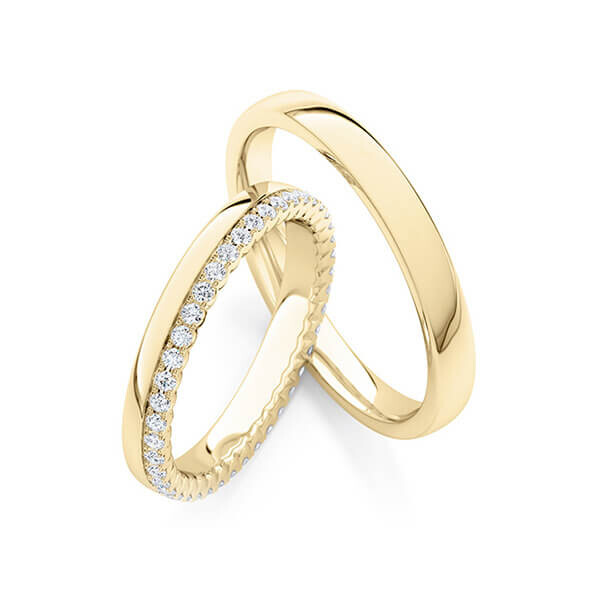 Trauringe Memoire Gelbgold 333 Brillant zus. 0,410 ct. tw, si RU-1764