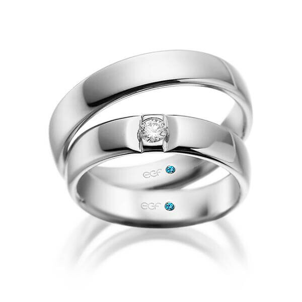 Trauringe Graugold Brillant F-1089-5