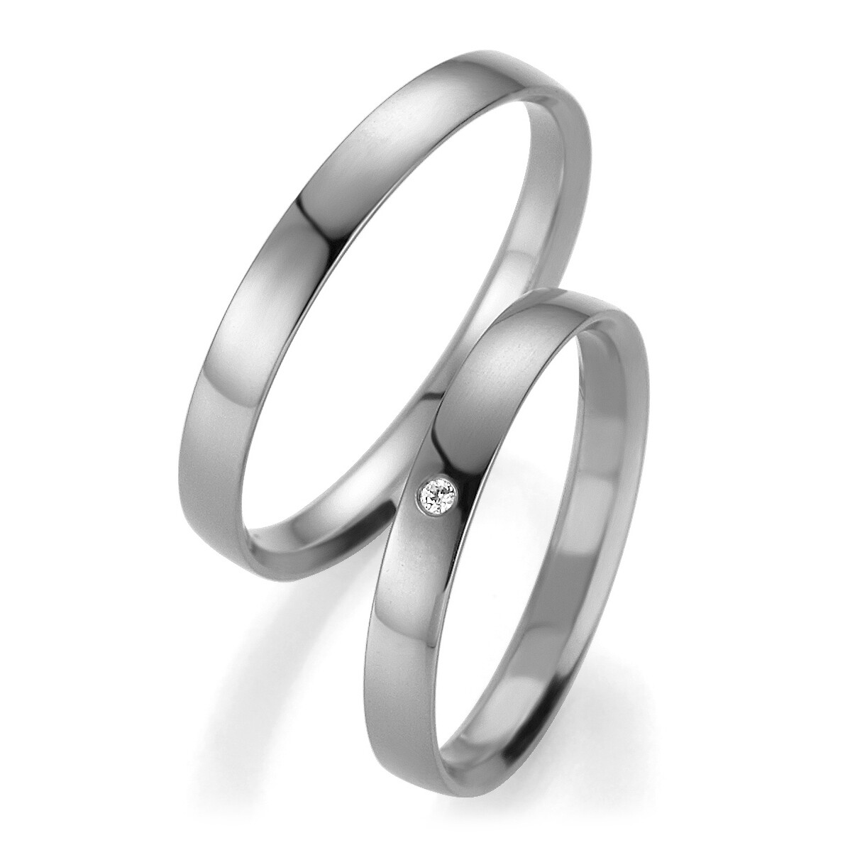 Trauringe Weißgold Profil Light 48/04415 & 48/14415