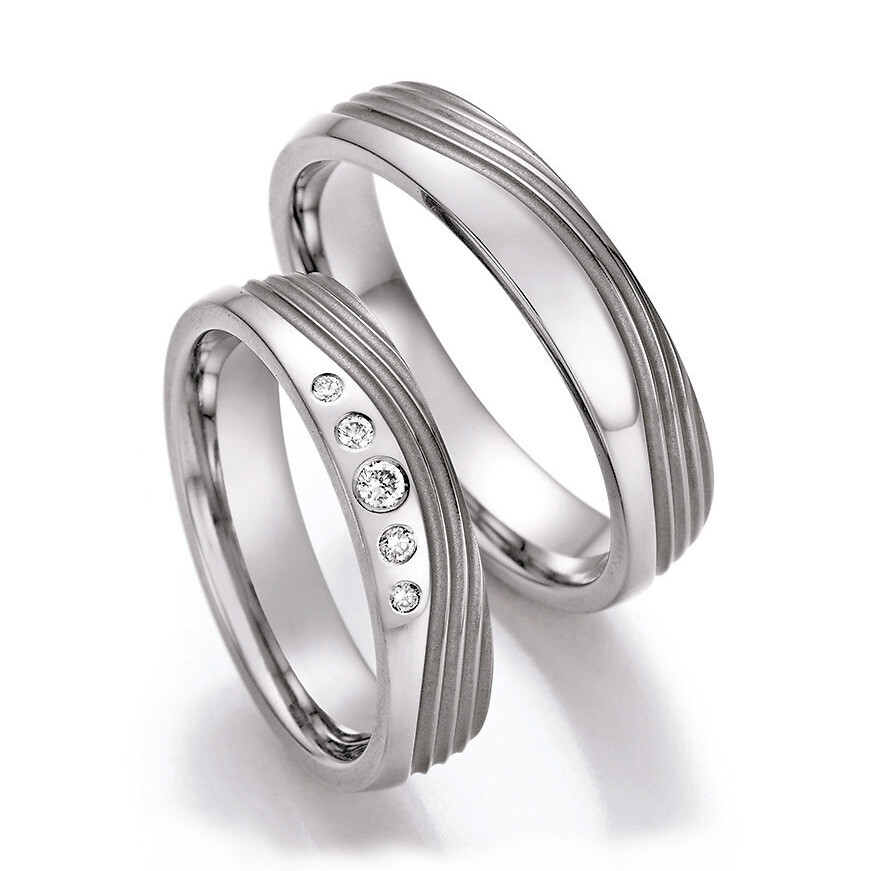 Trauringe aus Titan 77/21030-050 & 77/21040-050