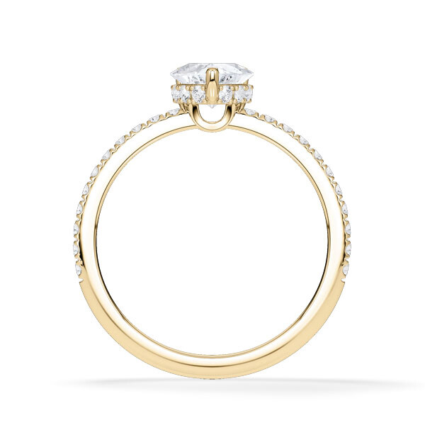 Ring Hidden Halo Gelbgold Rubin 1900