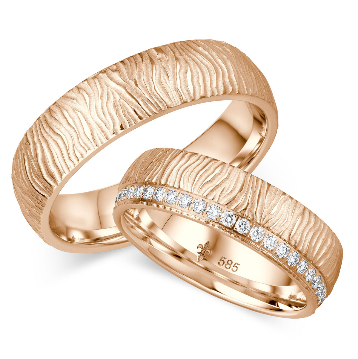 Trauringe Adéle Rotgold Brillantkranz