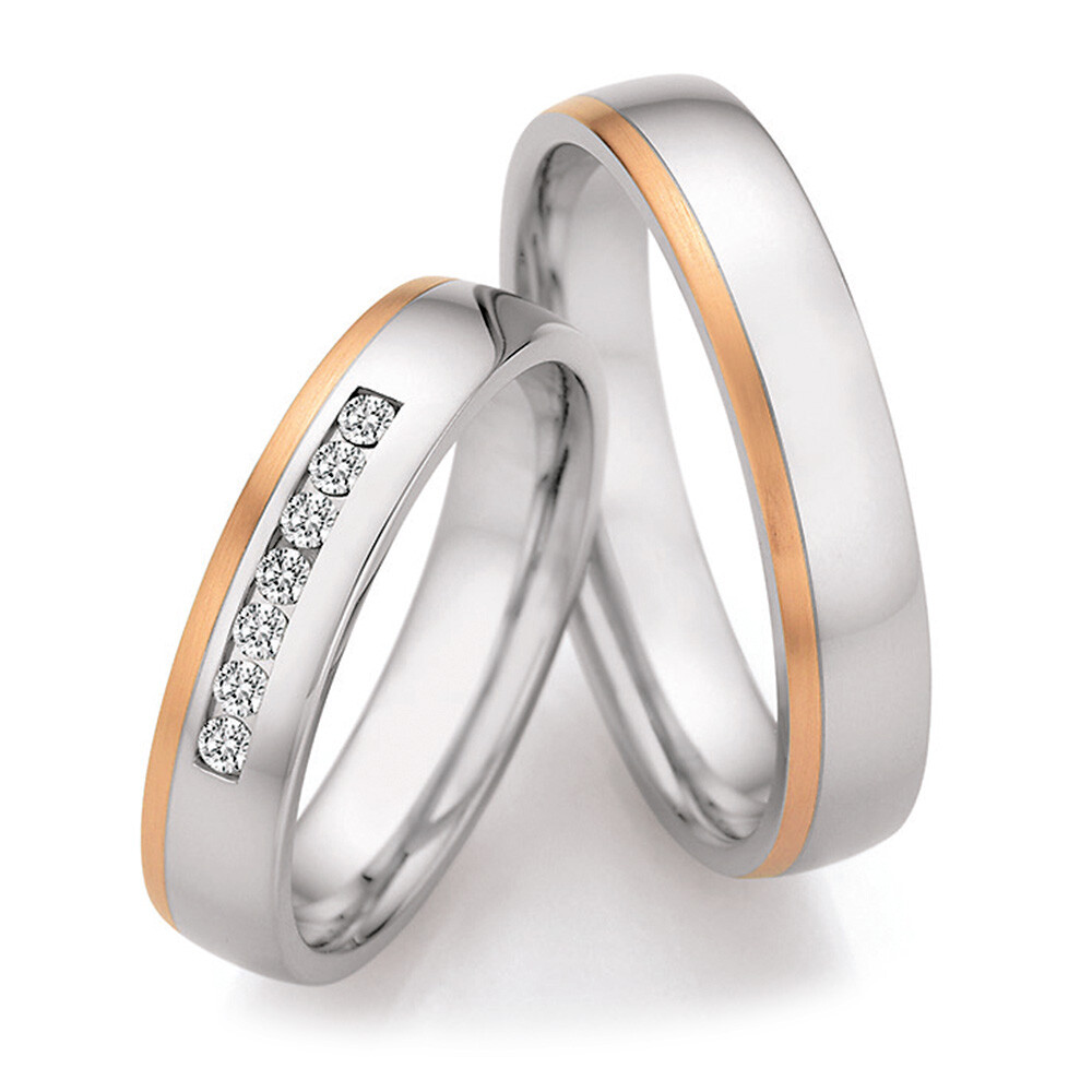 Eheringe Steel & Rotgold 8825110