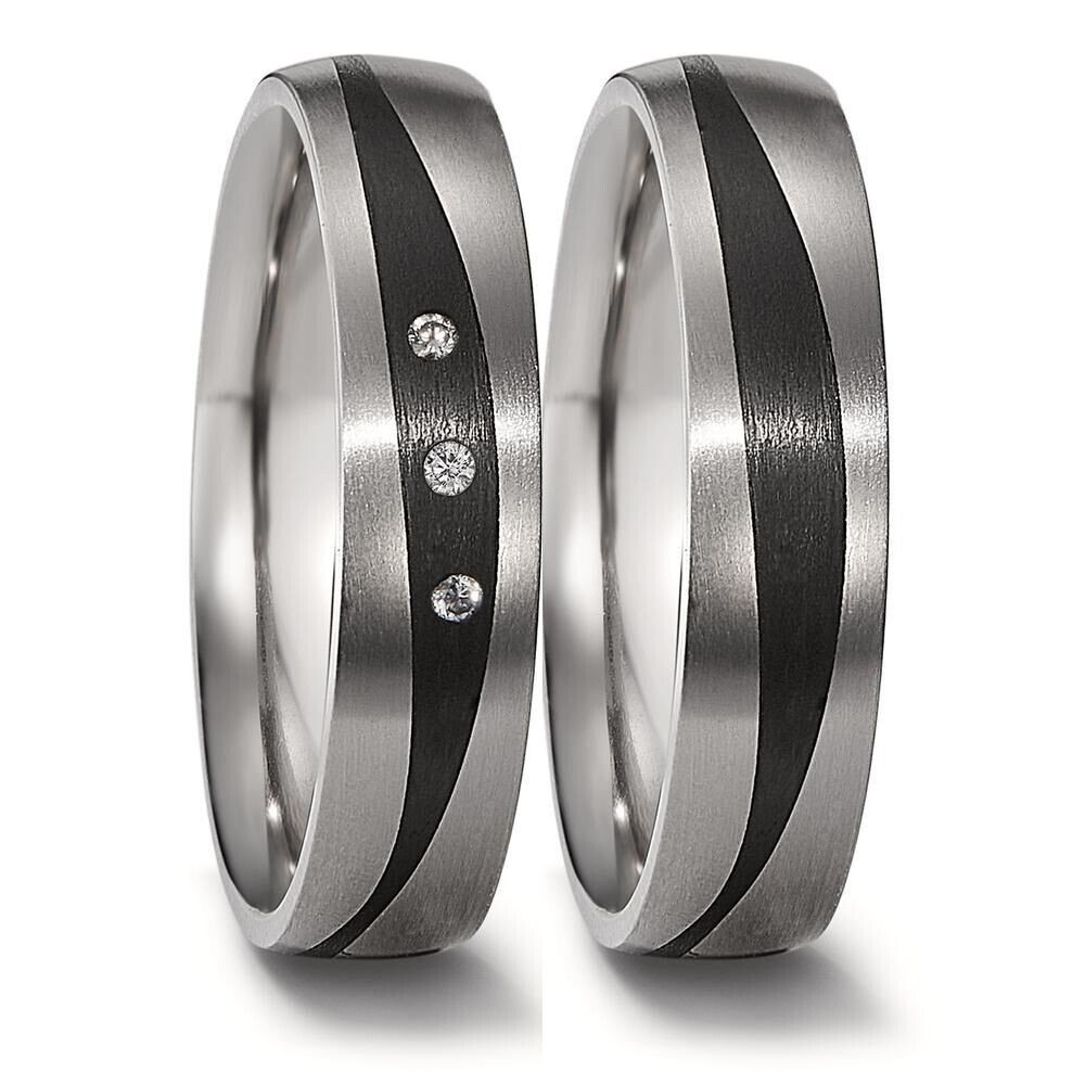 Trauringe Carbon Titan Brillant 52686