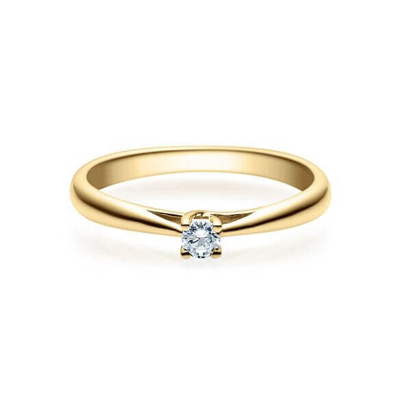 Verlobungsring Solitär 4er Krappe 18013 Gelbgold RU-1498