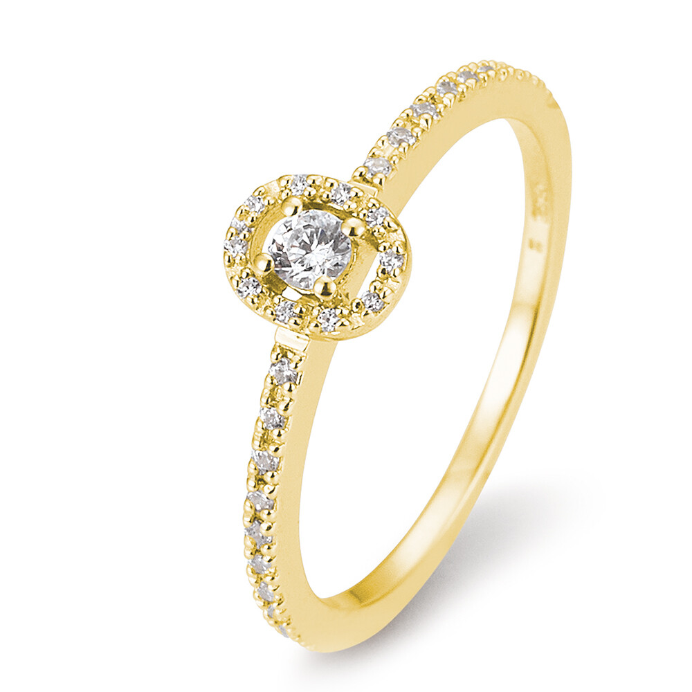 Fantasy Pavé Oval Ring Gelbgold Brillant 41/05801