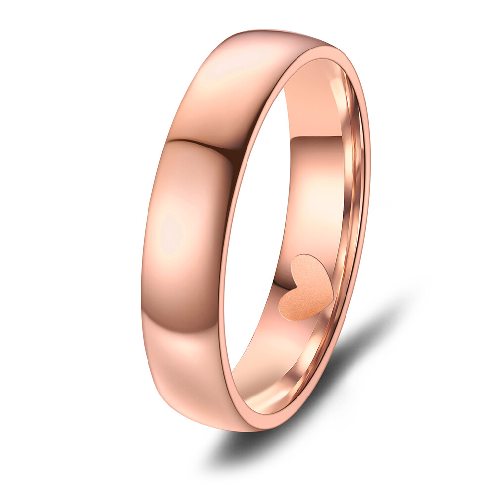 Partnerring Trauringe Edelstahl Rosé Herz Marrya ES-31