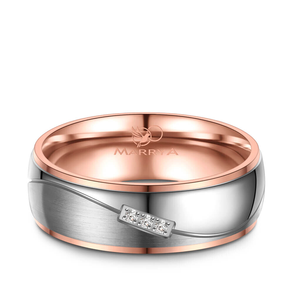 Partnerring Ehering Titan Roségold Marrya TI-25