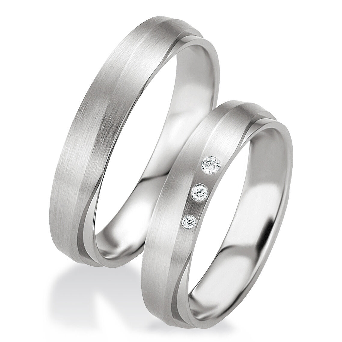 Trauringe / Partnerringe 48/08079 & 48/08080 aus Silber 925