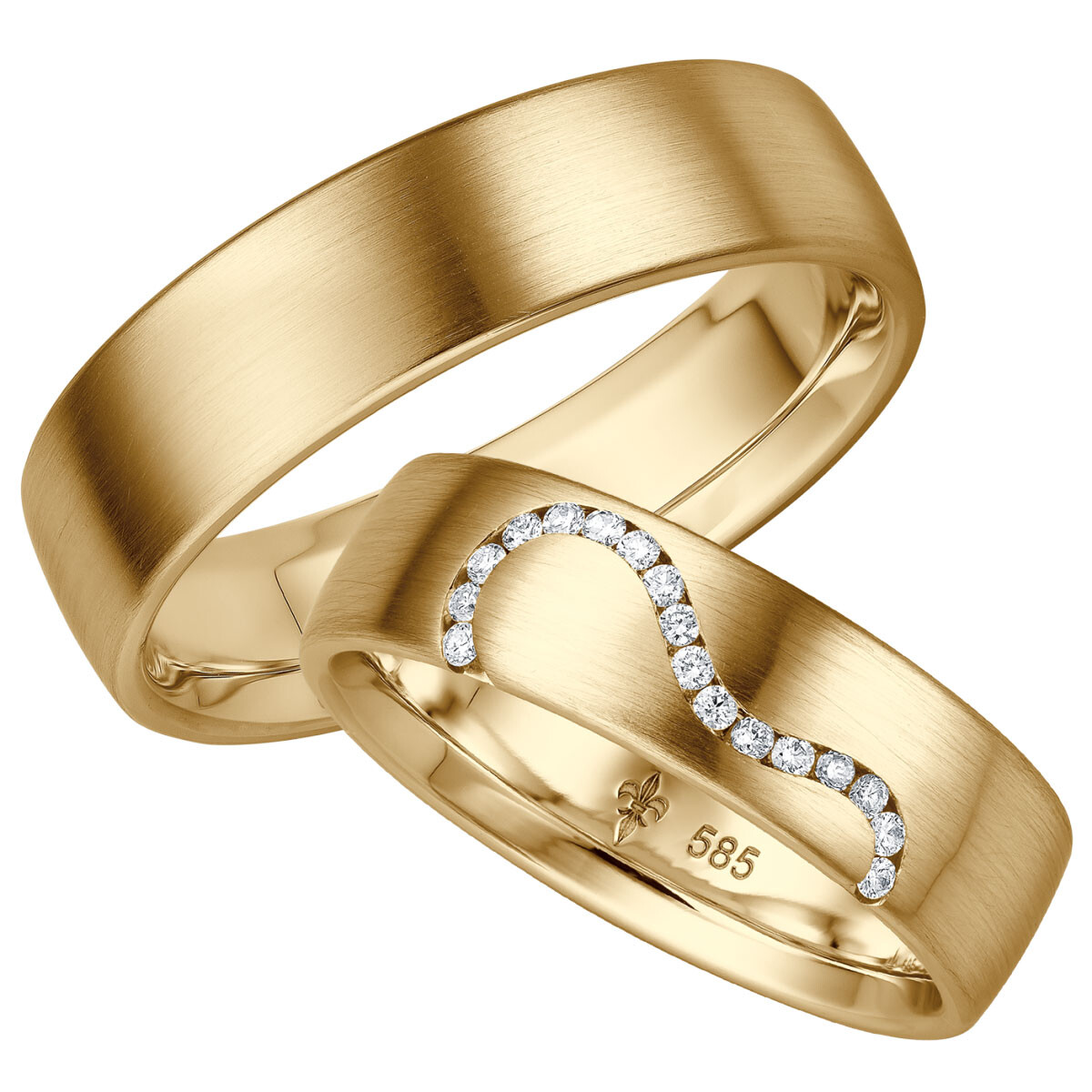 Trauringe TR-0-00038 & TR-1-00038 Annabelle Gelbgold