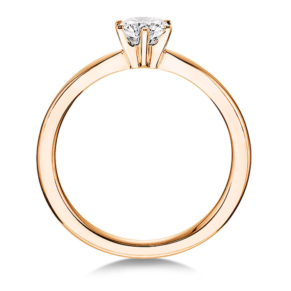 Verlobungsring Rotgold mit Brillant