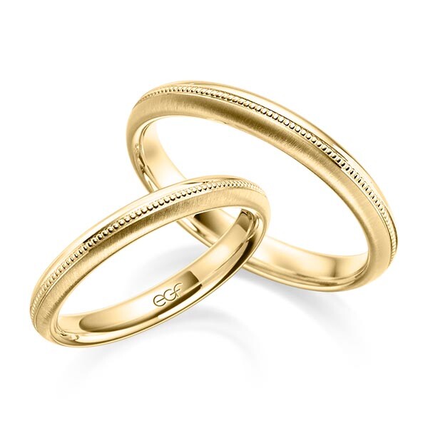 Trauringe Gelbgold Perlfuge F-1344-6