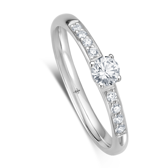 Giloy Solitär Ring Weißgold TV000016W-2