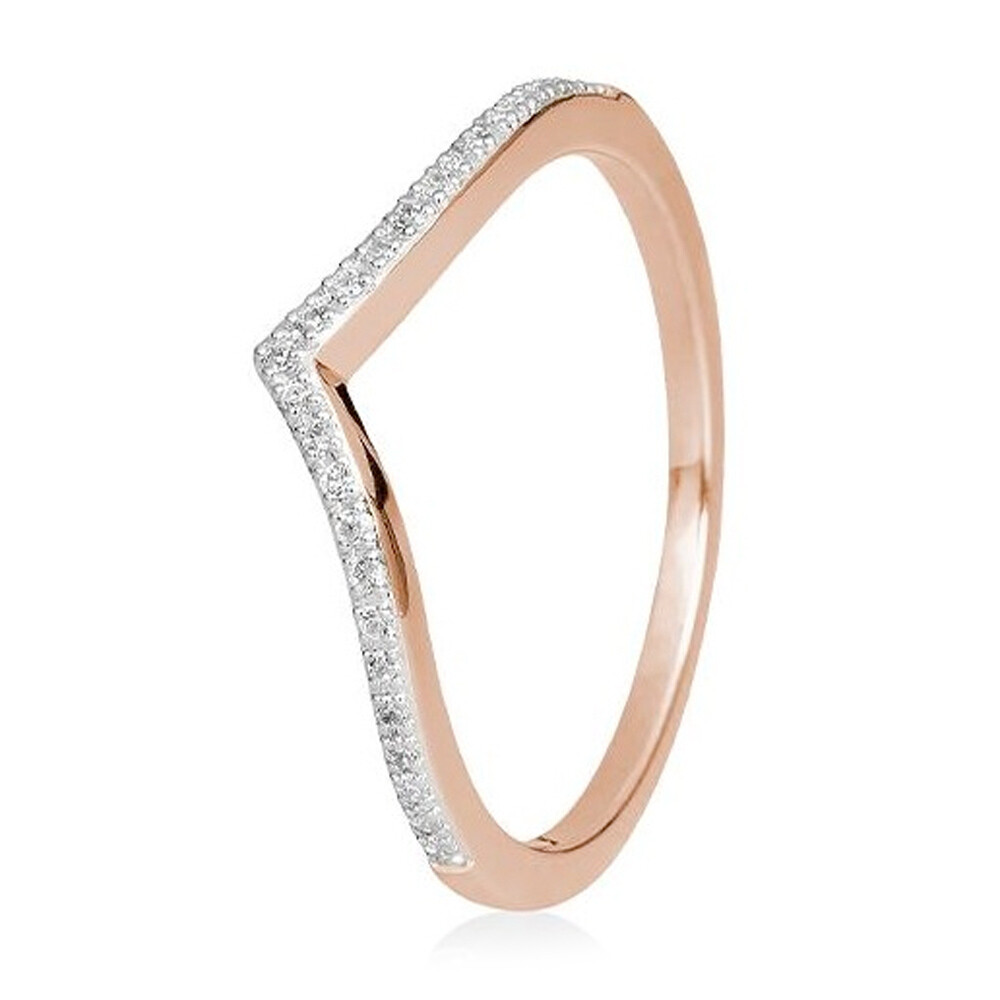 Memoire Ring -V- Rotgold 41/06016 Brillant 0.125 ct.