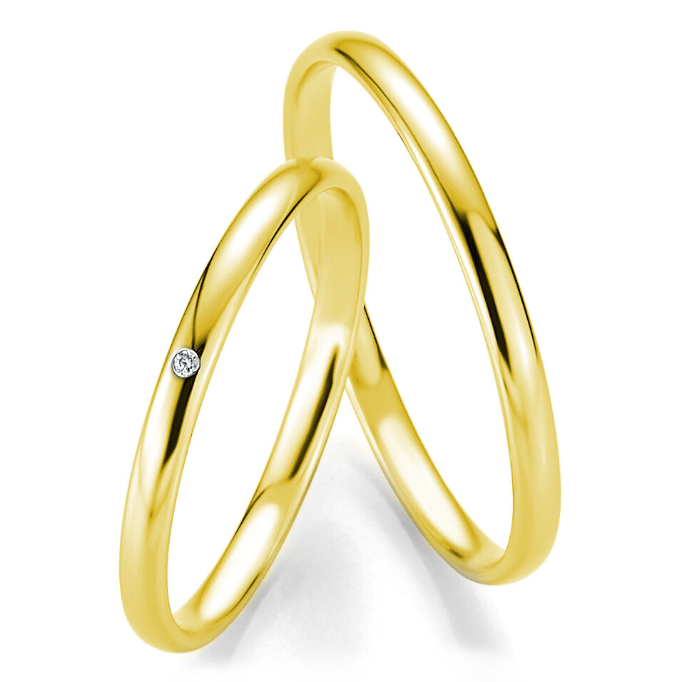 Trauringe Gelbgold Basic Slim BR 48/04303 & 48/04304
