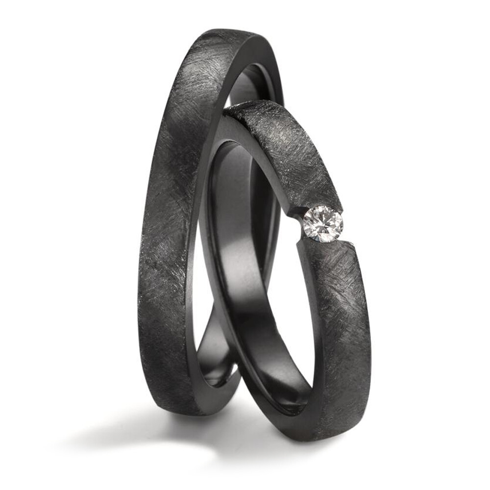 Eheringe aus Zirkonium Spann Brillant 0,050 ct.