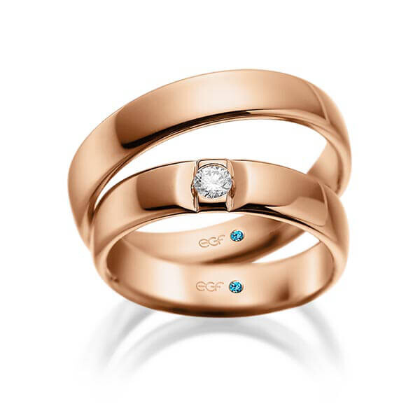 Trauringe Rotgold Brillant F-1089-4
