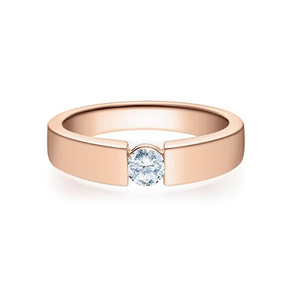 Verlobungsring Spannring 18012 Rotgold Brillant TW,SI RU-1499