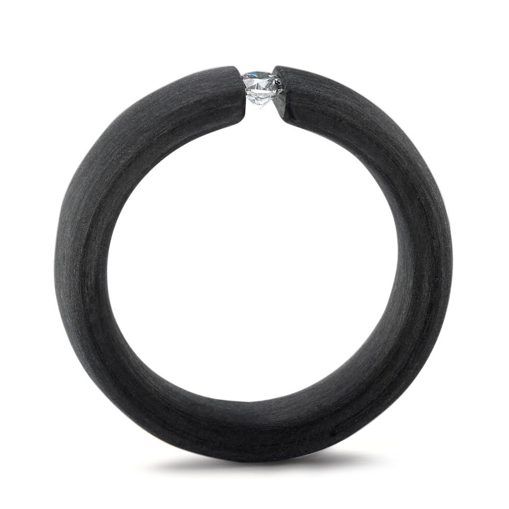Trauringe Carbon in Spannringoptik Brillant 0,100 ct.