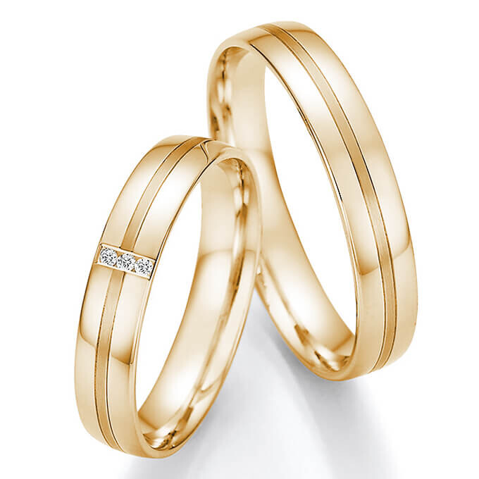 Trauringe Eheringe Gelbgold Brillant 66/61070 & 66/61080